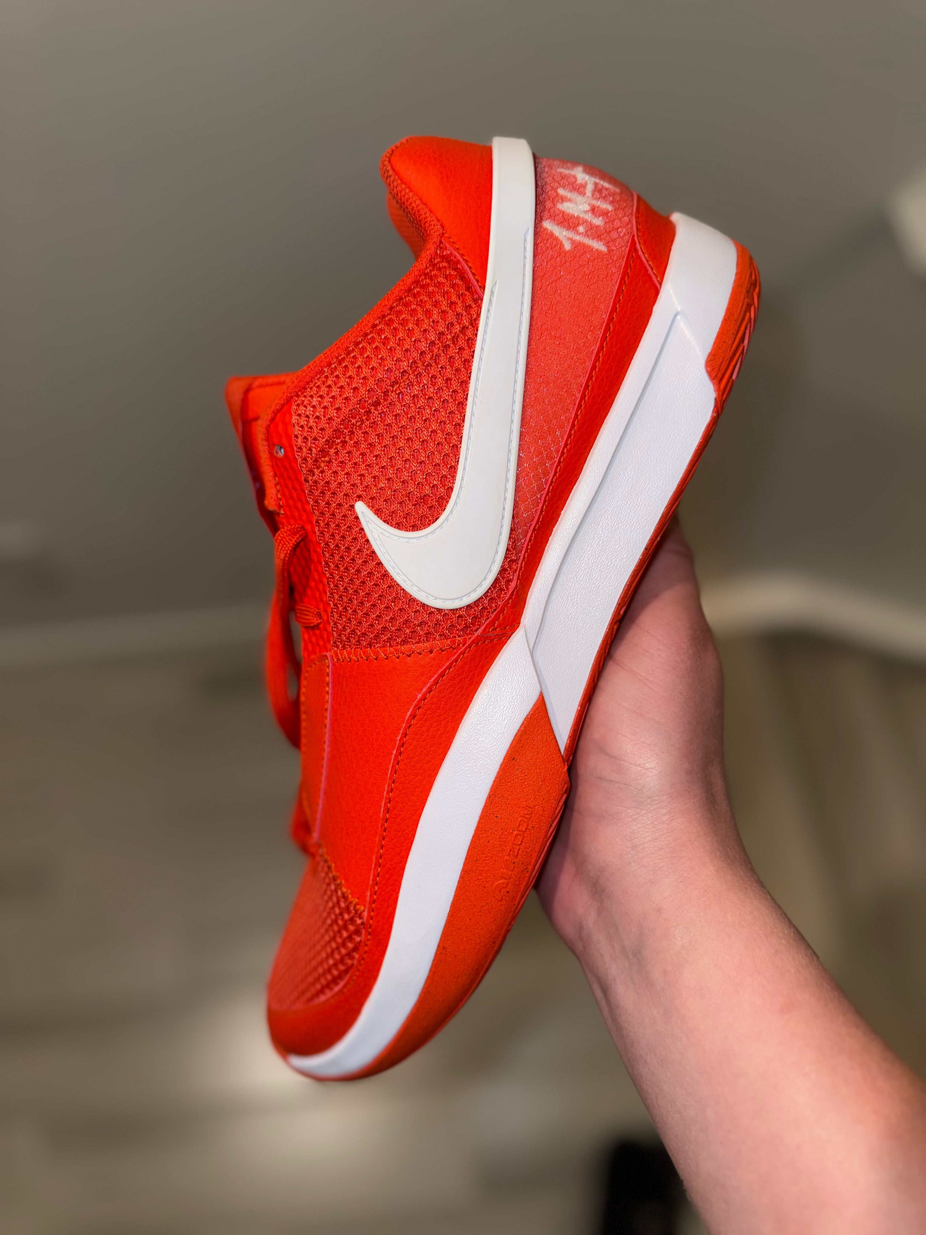 Size 13M/14.5W - Nike Ja 1 TB Orange/White - Brand New, No Box - SKU: HJ7386-802